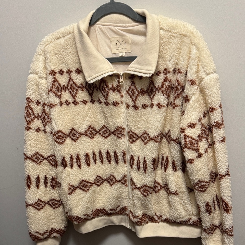 Thread & Supply Cream Fleece Jacket